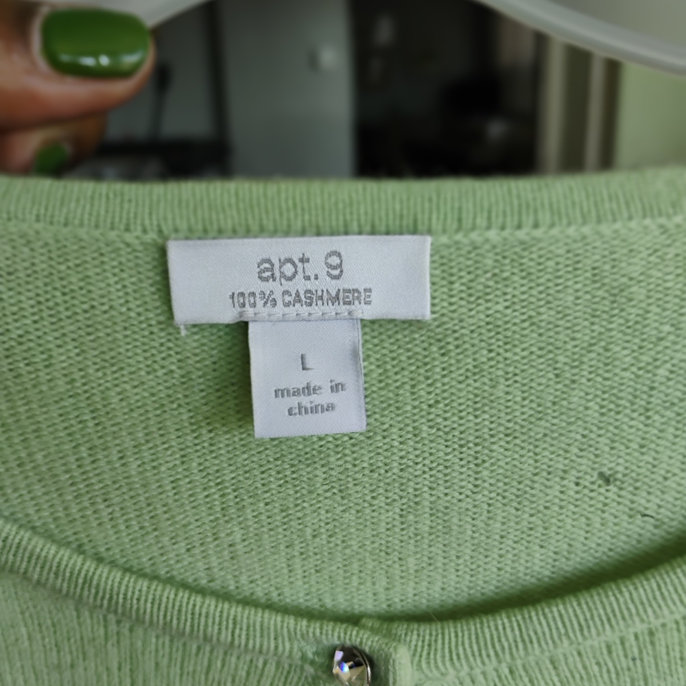 Apt. 9 Green Knit Cardigan Sweater
